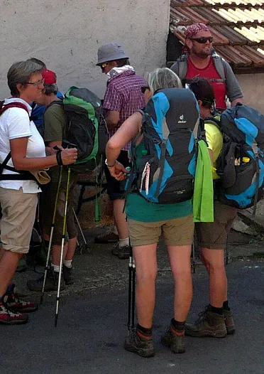 Ferdinad Kaineder počas putovania po Barborskej ceste