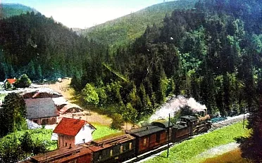 Častý námet pohľadníc z Kremnice, v minulosti.