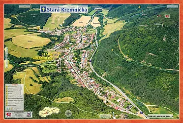 Turistická mapa v obci.