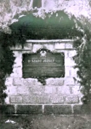 Pomník Józsefa Szabóa, dnes už neexistuje.