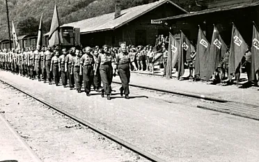 Nástup brigádnikov na Trať mládeže.