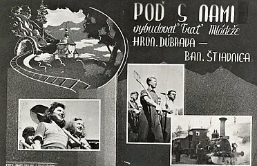 Pozvánka na pohľadnici, k budovaniu Trate mládeže.