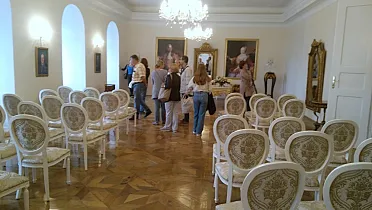 Spoločenská miestnosť v kaštieli.