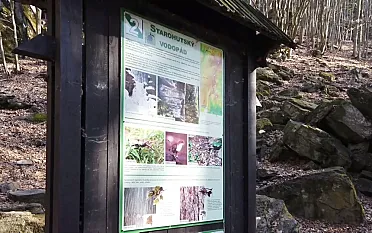 Informačná tabuľa pri vodopáde