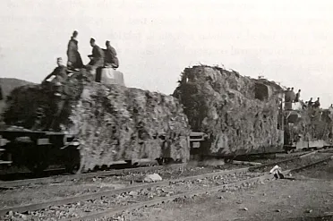 Pancierový vlak Masaryk v stanici