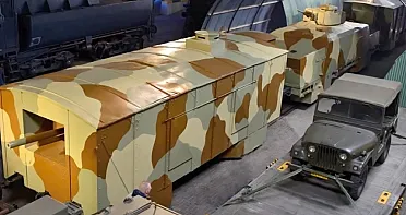 Pancierový vlak Štefánik na výstave v Holandsku.