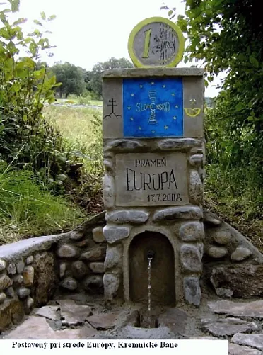 Prameň Európa pri geografickom strede Európy.