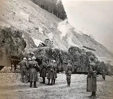 Pancierový vlak Hurban v Hornom Harmanci