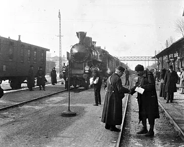 Vo Zvolene na stanici.