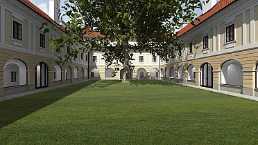 Takto by malo vyzerať nádvorie kaštieľa