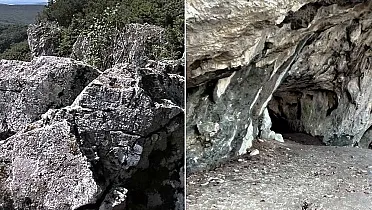 Čierna skala a jaskyňa Deravá skala