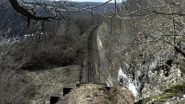 Miesto havárie pred tunelom Skalica