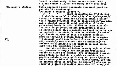 Zápis v pamätnej knihe stanice Hronská Dúbrava