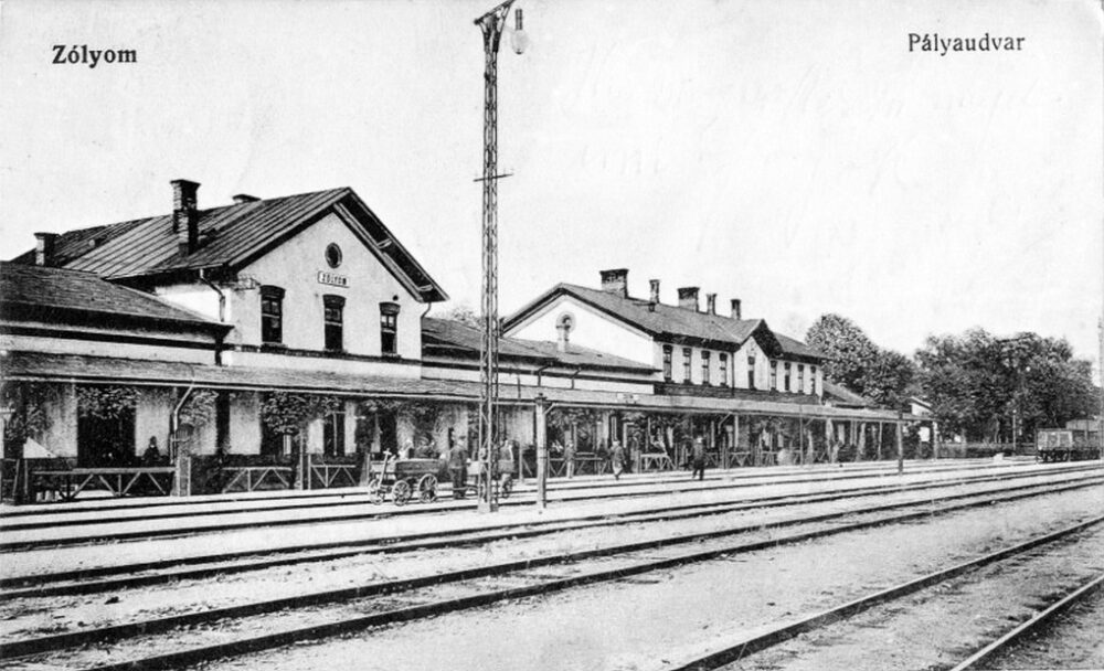 Zvolen, stanica Uhorskej severnej železnice.