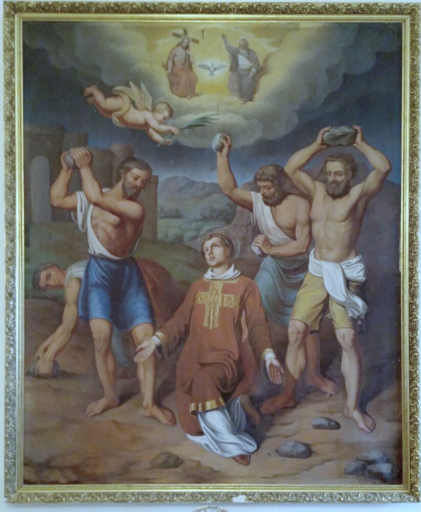Obraz umučenia sv. Štefana v kaštieli.