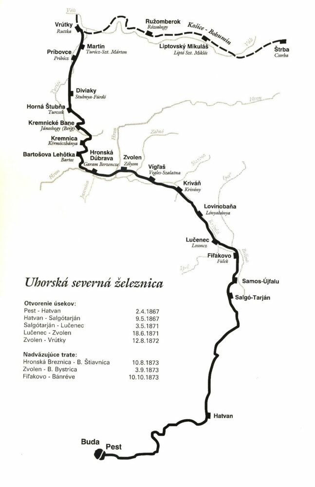 Uhorská severná železnica.