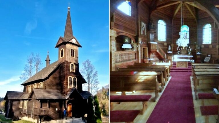 Drevený kostol sv. Anny dal vybudovať knieža Hohenlohe.