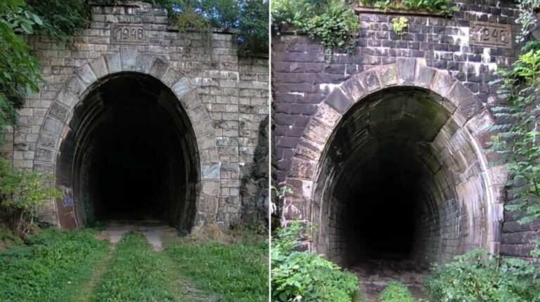 Opustený železničný tunel dýcha minulosťou, bol postavený v rokoch 1869 až 1871.