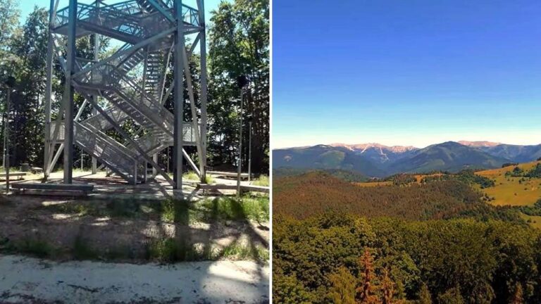 Z rozhľadne vysokej takmer 40 m máte Horehronie ako na dlani.