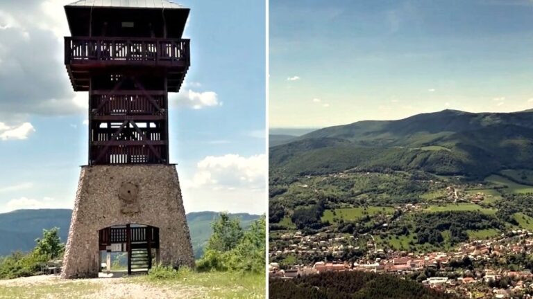 Rozhľadňa nad Novou Baňou je jedinečné vyhliadkové miesto.