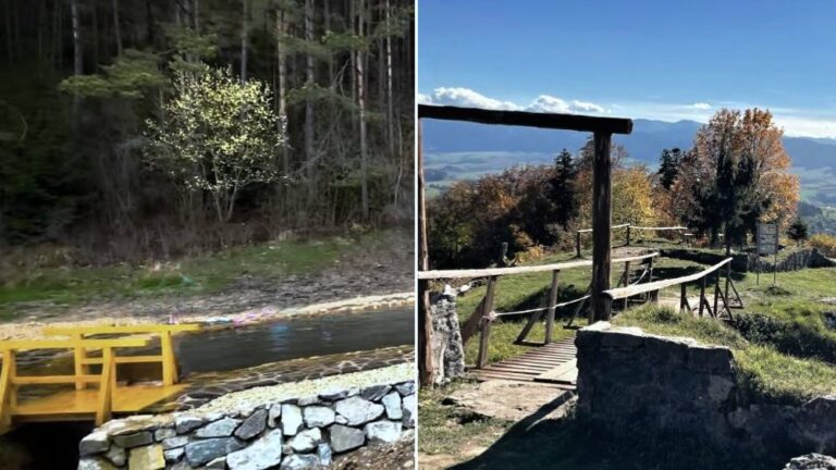 Prírodný unikát na Liptove. Termálny kúpeľ v jazierku pod hradom, s teplotou 33°C.