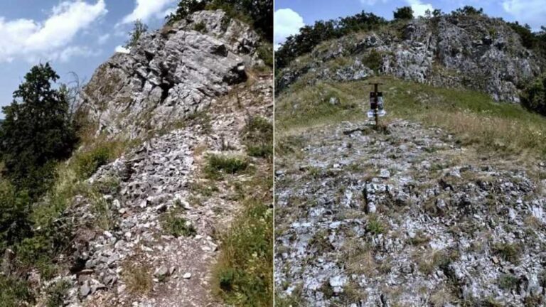 Zo skalného vrchu, nad obcou v Strážovských vrchoch, je nádherný polkruhový výhľad.