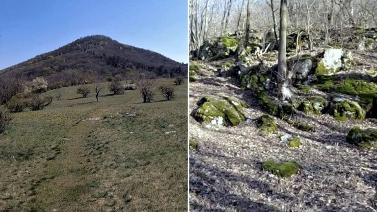 Vrch v pohorí Tribeč je známy svojim výrazným pyramídovým tvarom.