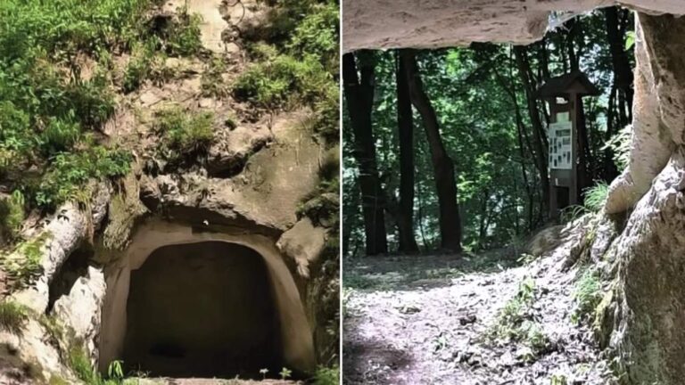 Tufové pivnice v chotári obce Baďan sú miestnou turistickou atrakciou.